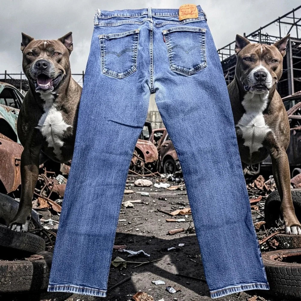 Levi's 514 Jeans Mens 36x30 Distressed Grunge Destroyed Thrashed Y2K Streetwear